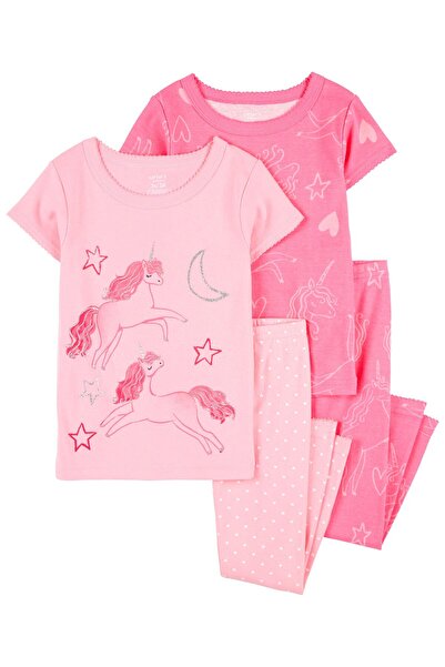 Carter's Küçük Kız Çocuk Pijama Set 4'lü Paket