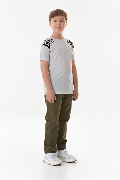 Fulla Moda Text Printed Crew Neck Boy's T-shirt