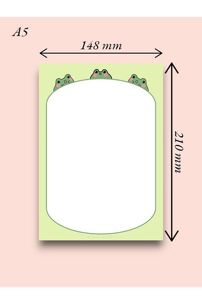 Mirya Notes A5 Frog Patterned Notepad - Notepad