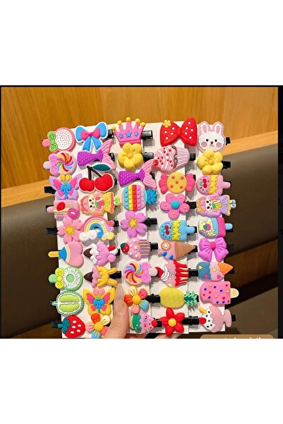 Holatec Kızlar İçin Sevimli Tokalar Şekiller Meyve Tatlı Hayvanlar Karikatürl...