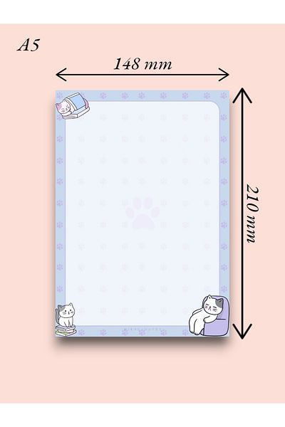 Mirya Notes Bloc de note A5 cu model de pisici - Bloc de note