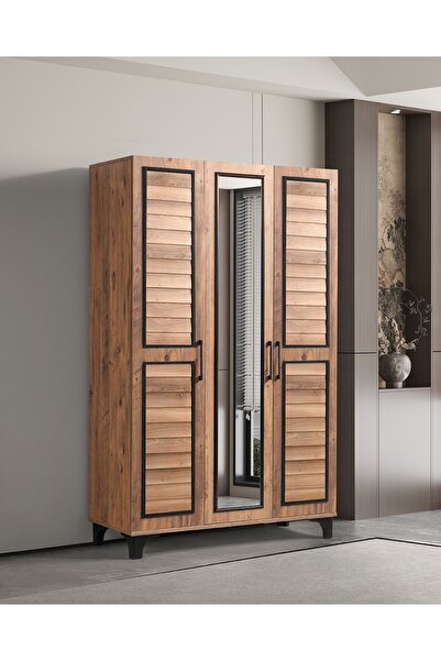 Pema Home Atlantik %100 Mdf 3 Kapaklı Dolap Gardırop