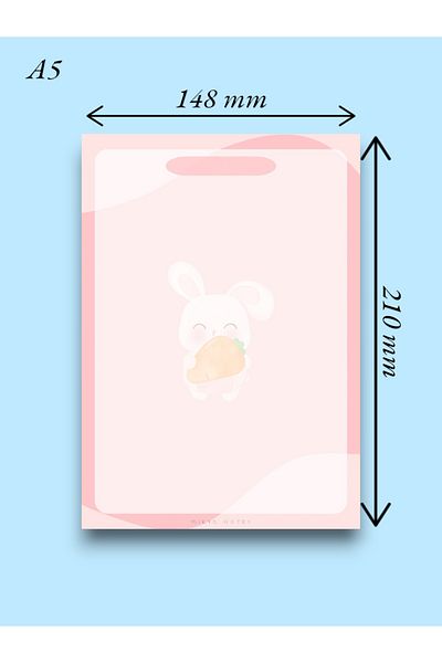 Mirya Notes Rabbit Patterned A5 Notepad - Notepad