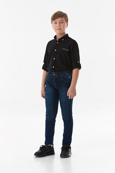 Fulla Moda Pantaloni pentru băieți cu fermoar aspect învechit