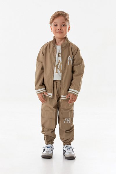 Fulla Moda Комплект от 3 части с бродиран парашут за момче от Ню Йорк