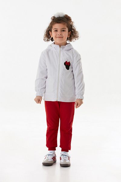 Fulla Moda 100% Cotton Bow Detailed Printed Jogger 3-Piece Girl's Set