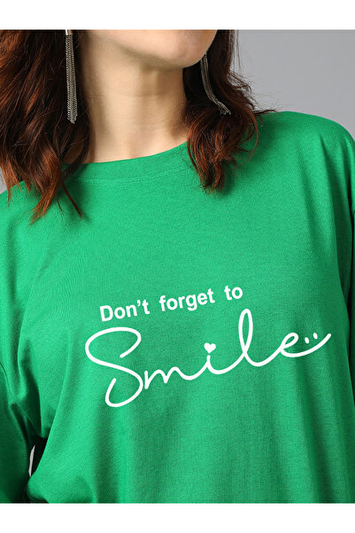 Kotty By Styli Slogan Print Short Sleeve Oversized T-Shirt