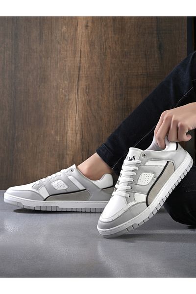 Styli Color Block Court Lace Up Sneakers
