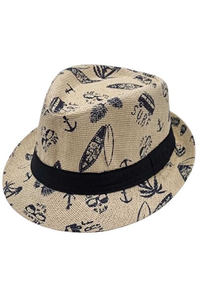 Trenderrs Unisex slamnati fedora šešir za decu od 8 do 12 godina