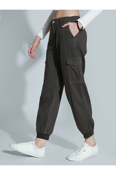 High Star By Styli Mid Rise Regular Fit Trousers with Cargo Pockets