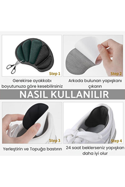 OKAVANGO Spor Ayakkabı Ortopedik Topuk Tamir Yaması, Kendinden Yapışkanlı Ayakkabı Vurma Önleyici Ped  BEYAZ