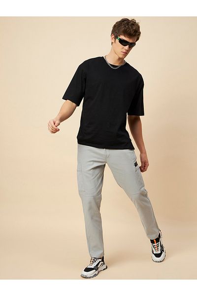 High Star By Styli High Rise Regular Fit Trousers with Pockets