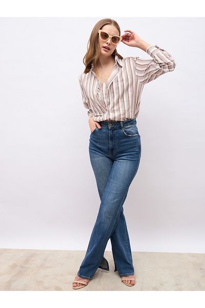 Styli Striped Spread Collar Regular Fit Shirt
