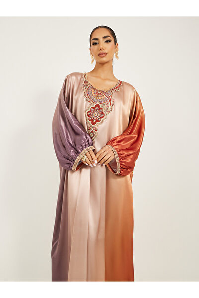 Maxim Creation By Styli Embroidered Detail Ombre Jalabiya