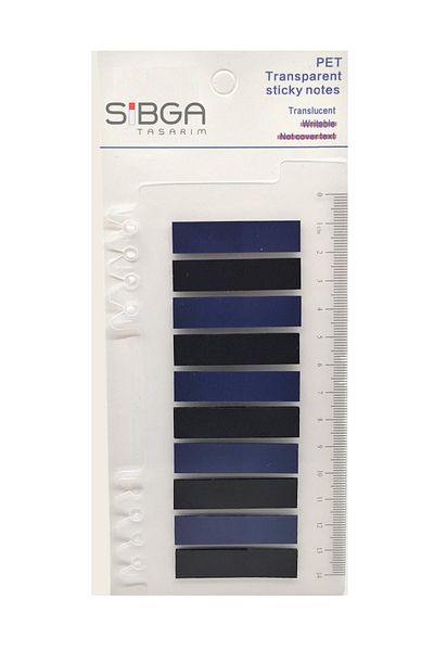sibga tasarım Transparent Colored Post-It Note Paper - 200 Sheets Bookmark Sticker