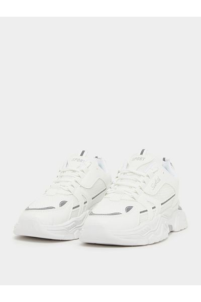 Styli Chunky Sole Color Block Lace Up Sneakers