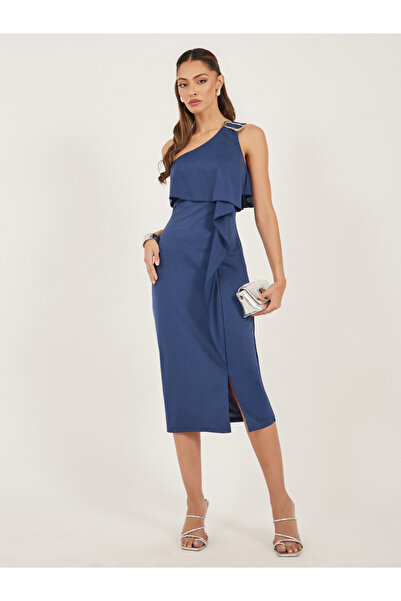 Styli Plain Sleeveless A-Line Midi Dress