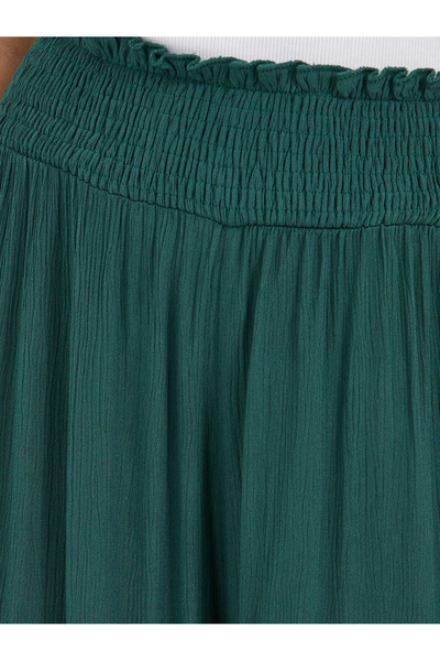 Styli High Rise Smocked Waistband Wide Leg Pants