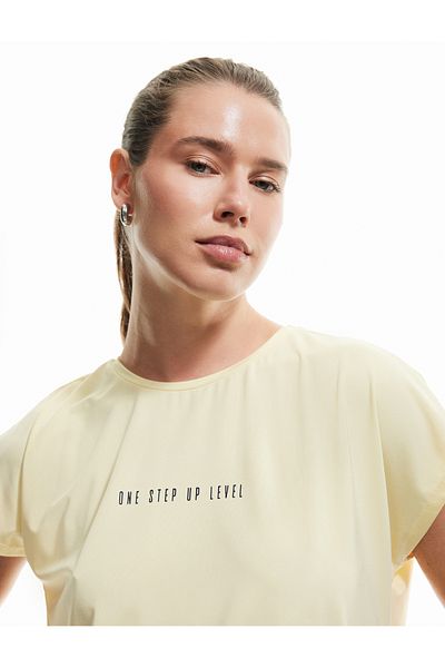 Koton Tricou sport cu imprimeu cu decolteu și mucegai confortabil