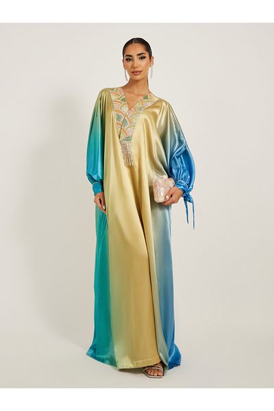 Maxim Creation By Styli جلابية مطرزة بتفاصيل أومبير
