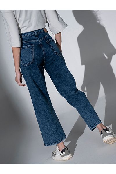 Hubberholme By Styli High Rise Mid Wash Regular Fit Jeans