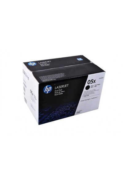 HP Тонер LaserJet Двоен пакет CE505XD Черен