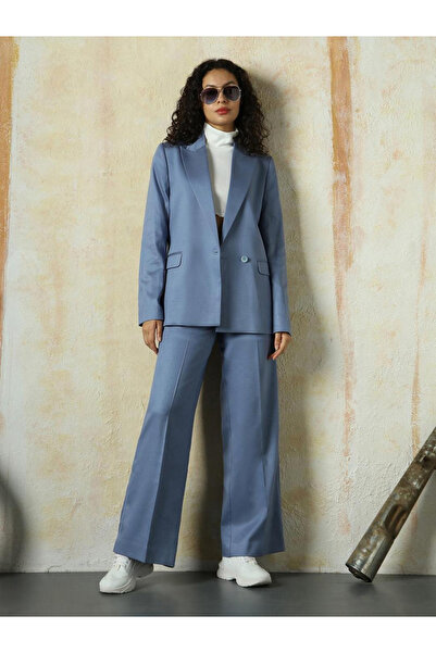 High Star By Styli Plain High Rise Wide Leg Trousers