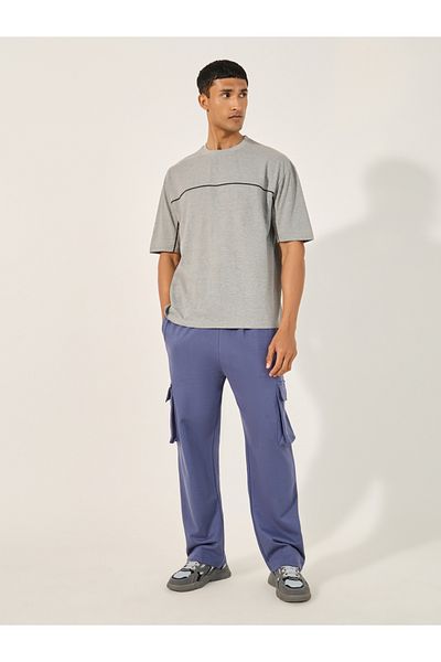 Styli Contrast Seam Piping Detail Oversized T-Shirt