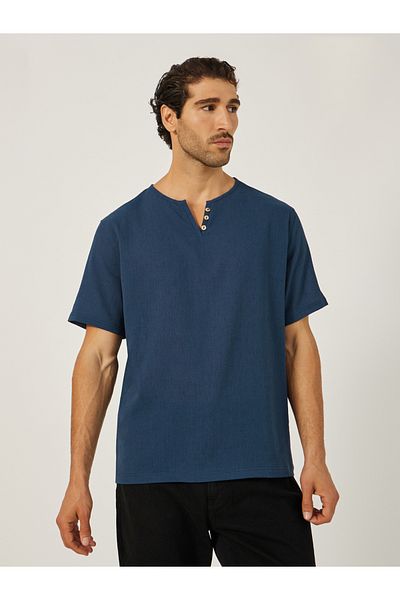 Styli Oversized Plain V Neck T-Shirt