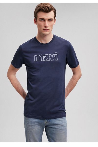 Mavi Μπλουζάκι με λογότυπο με λεπτή εφαρμογή navy blue