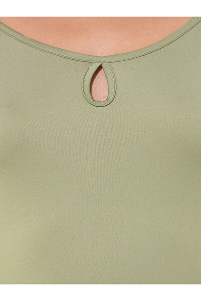 Take Two By Styli Solid Long Sleeve Gathered Detail Midi Dress