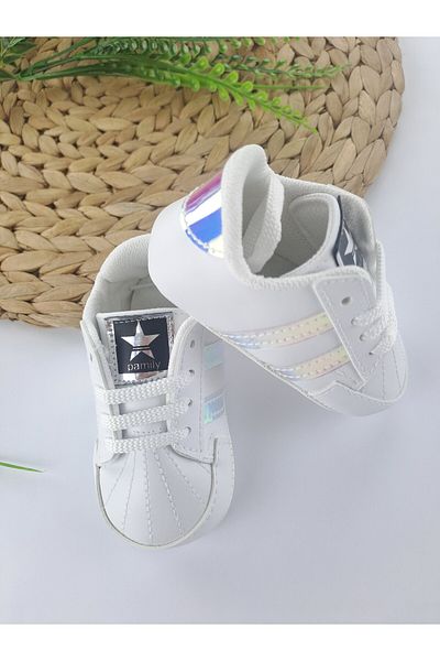 Butik Baby Boy Girl First Step Shoes Soft Sole Orthopedic Lightweight Pink Silver and Gold Color Options