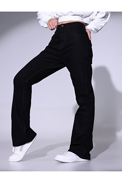 Hubberholme By Styli High Rise Dark Wash Bootcut Jeans