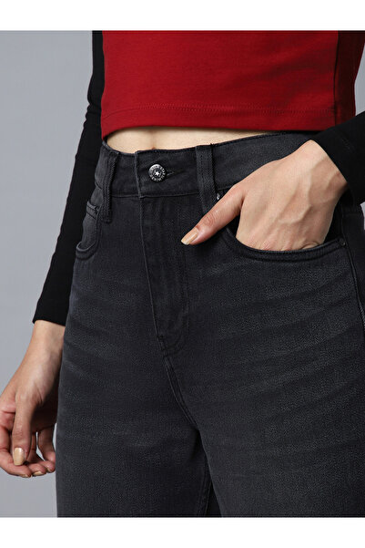 High Star By Styli High Rise Dark Wash Regular Fit Jeans