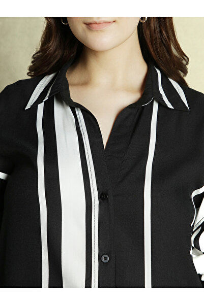 Dennis Lingo By Styli Striped Longline Oversized Shirt