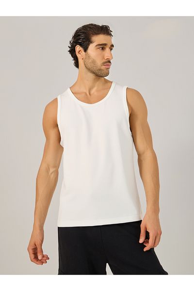 Styli Regular Fit Ribbed Round Neck Vest T-Shirt