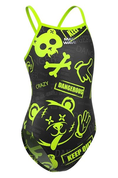 Mad Wave Girl's Swimsuit Antichlor Nera Junior