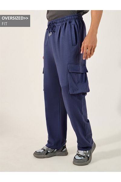 Styli Oversized Straight Leg Joggers with Cargo Pockets