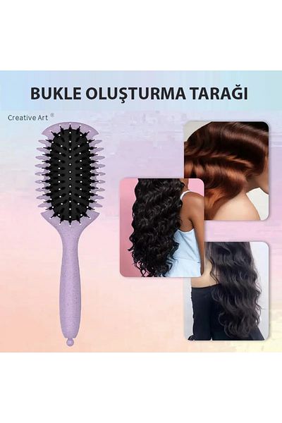 Nehir Shaped and Evident Curl Creation and Curl Separation Curl Creation Brush and Comb