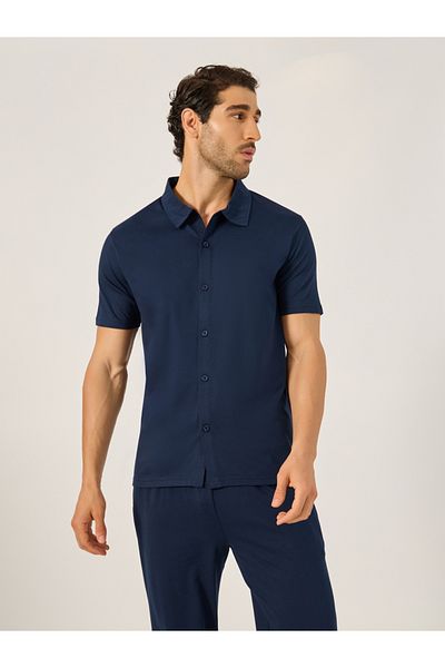 Styli Solid Shirt and Pyjama Nightwear Set