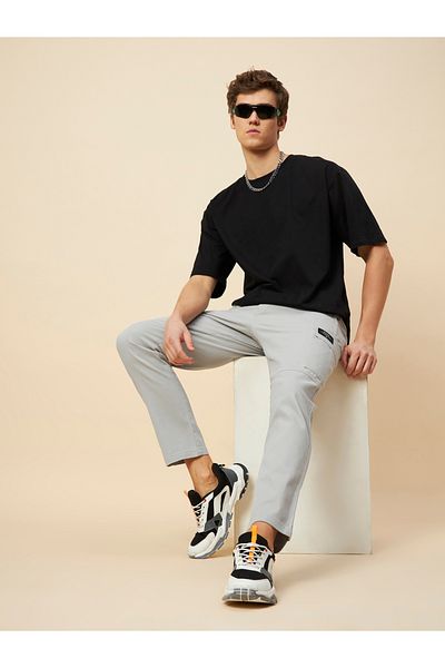 High Star By Styli High Rise Regular Fit Trousers with Pockets