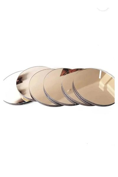 NT Handmade Silver Plexiglass 6 Coasters Kitchen Decoration