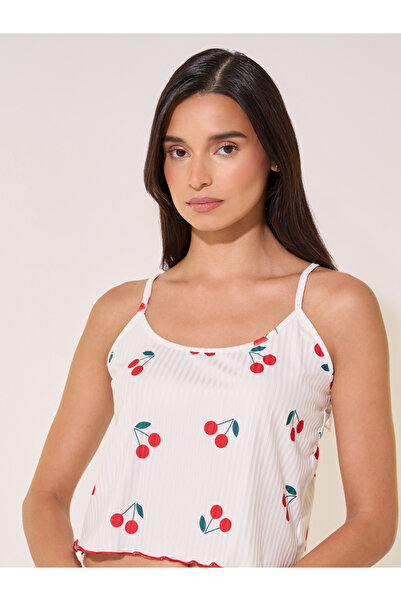 Take Two By Styli Cherry Print Cami Top and Pyjama Shorts Set