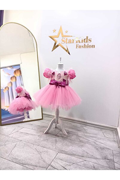 Star Kids Kız çocuk pembe tütü elbise, özel tasarım kız çocuk pembe kostüm