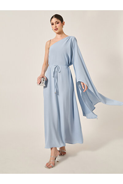 Styli فستان ماكسي سادة بكتف واحد