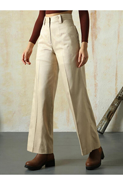 High Star By Styli Solid High Rise Trousers with Belt Loops