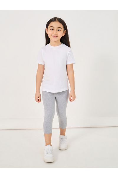Styli Elastic Waistband Basic Capri Length Leggings