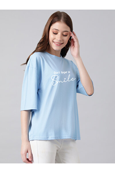 Kotty By Styli Slogan Print Short Sleeve Oversized T-Shirt