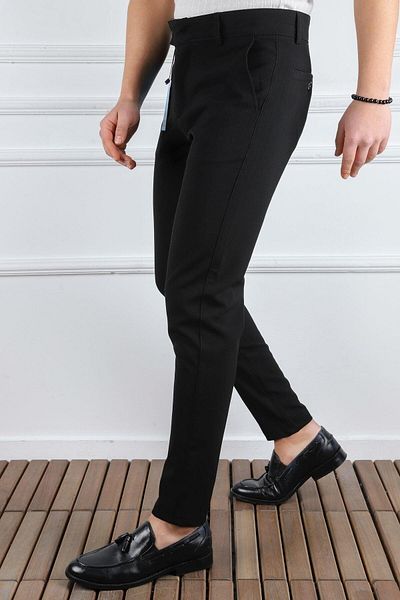 CLASSİCS MEN Men's Straight Cut Quality Flexible Lycra Ankle Length Fabric Trousers-7202