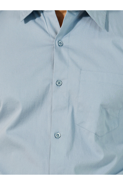 Styli Sim Fit Chest Pocket Spread Collar Shirt